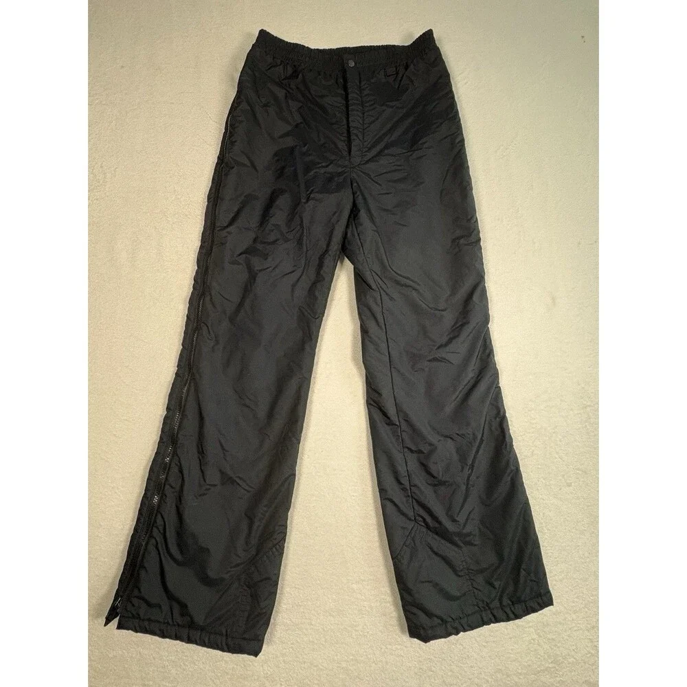 Obermeyer Size Large Tundra Mens Insulated Ski Snow Pants Full Side Zip Black